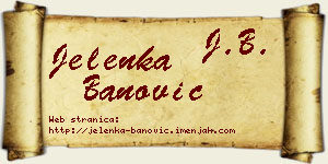 Jelenka Banović vizit kartica